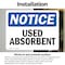 Signmission Used Absorbent, 5 in W x Rectangle, Vinyl Decal OS-2PACK-NS-D-35-L-18820 - alternate 3